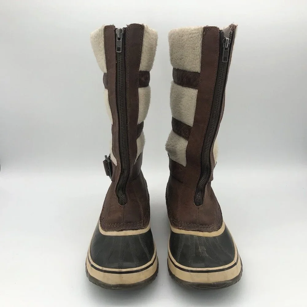 Sorel Boots Womens 10 EU 42 Helen Of Tundra Shearling Fleece & Brown Leather - Picture 7 of 12